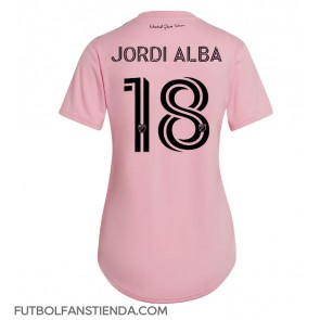 Inter Miami Jordi Alba #18 Primera Equipación Mujer 2023-24 Manga Corta